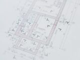 Close-up view of an architectural floor plan showcasing design creativity and layout precision.
